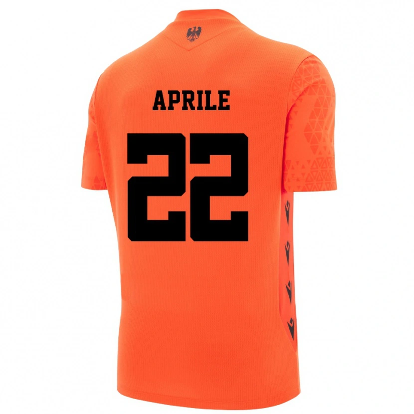 Danxen Herren Roberta Aprile #22 Trikot Dunkles Orange Schwarz Torwarttrikot 2025/26 Österreich