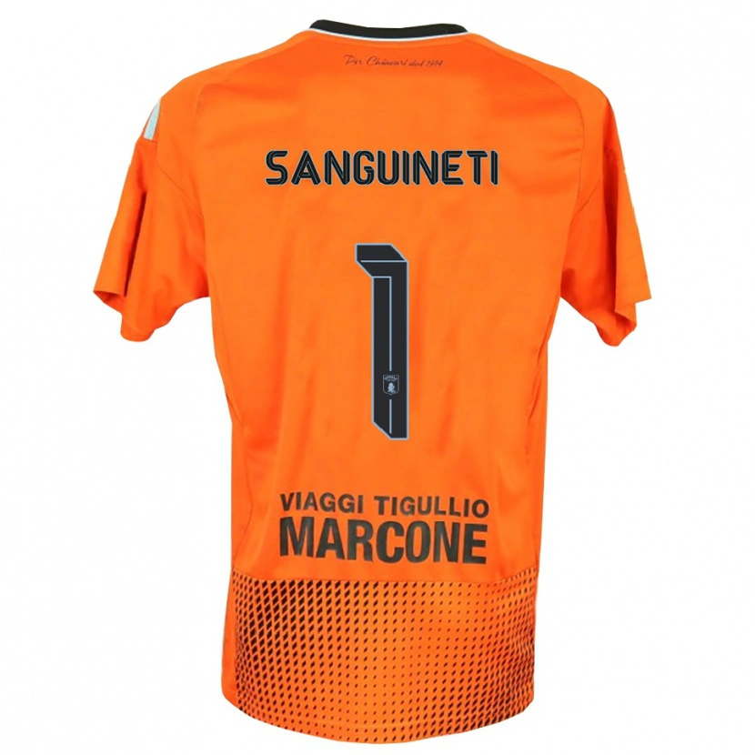 Danxen Herren Michele Sanguineti #1 Trikot Dunkles Orange Blau Torwarttrikot 2025/26 Österreich