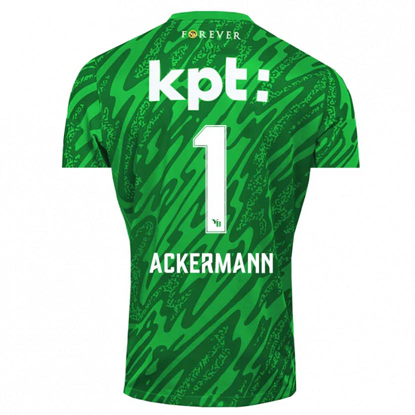 Danxen Herren Jara Ackermann #1 Trikot Grün Weiß Torwarttrikot 2025/26 Österreich