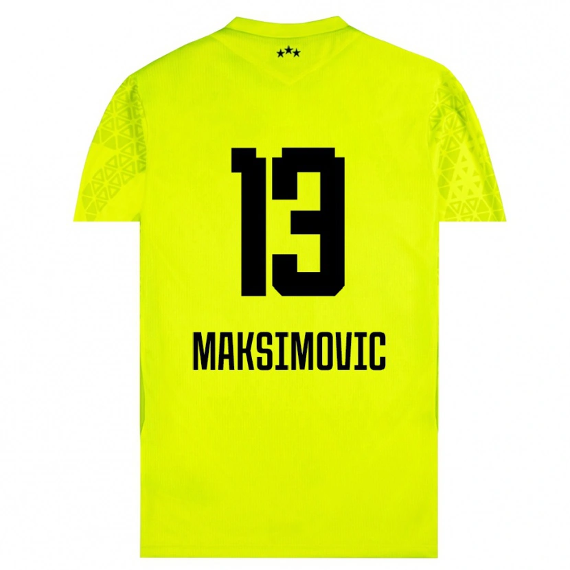 Danxen Herren Filip Maksimovic #13 Trikot Gelb Grün Schwarz Torwarttrikot 2025/26 Österreich