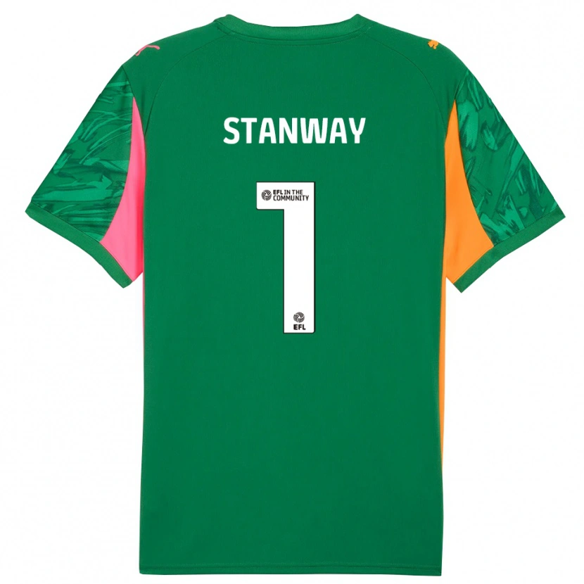 Danxen Herren Wyll Stanway #1 Trikot Grün Rosa Torwarttrikot 2025/26 Österreich