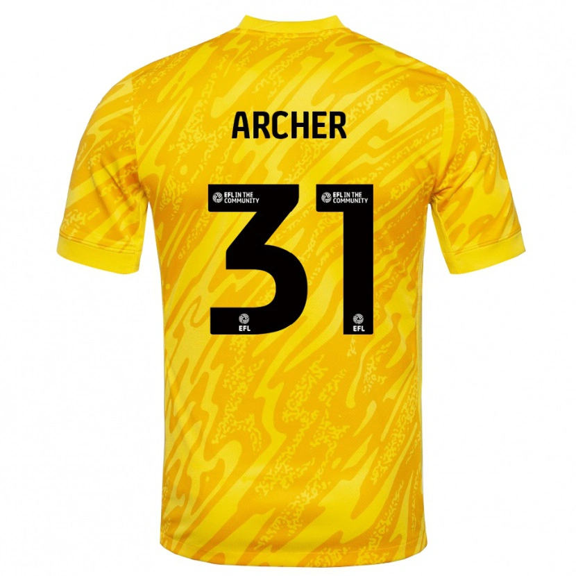 Danxen Herren Jordan Archer #31 Trikot Gelb Schwarz Torwarttrikot 2025/26 Österreich