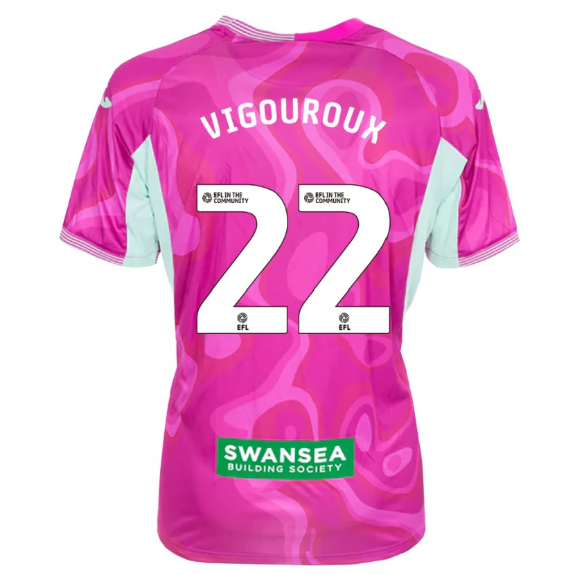 Danxen Herren Lawrence Vigouroux #22 Trikot Magenta Weiß Torwarttrikot 2025/26 Österreich