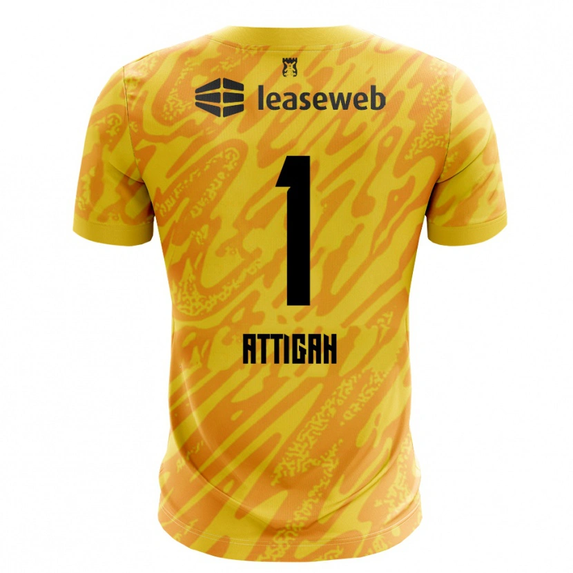 Danxen Herren Quenten Attigah #1 Trikot Orange Gelb Schwarz Torwarttrikot 2025/26 Österreich