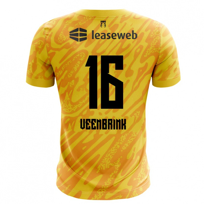Danxen Herren Jayden Veenbrink #16 Trikot Orange Gelb Schwarz Torwarttrikot 2025/26 Österreich