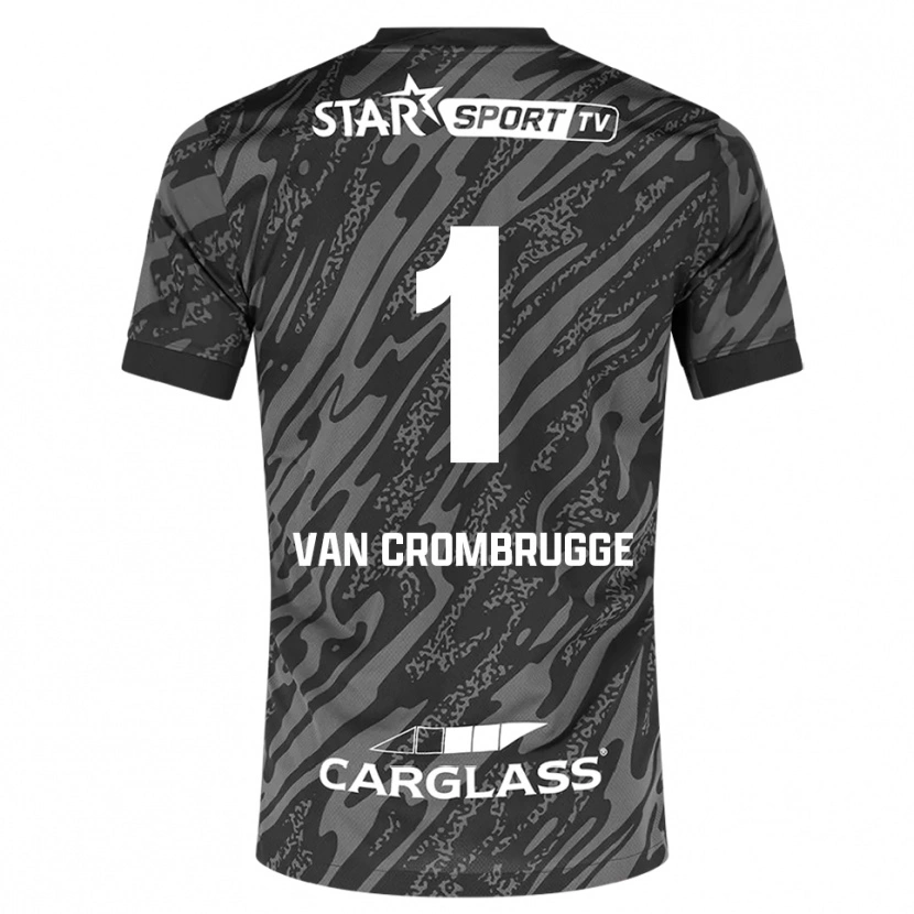 Danxen Herren Hendrik Van Crombrugge #1 Trikot Dunkelgrau Schwarz Torwarttrikot 2025/26 Österreich