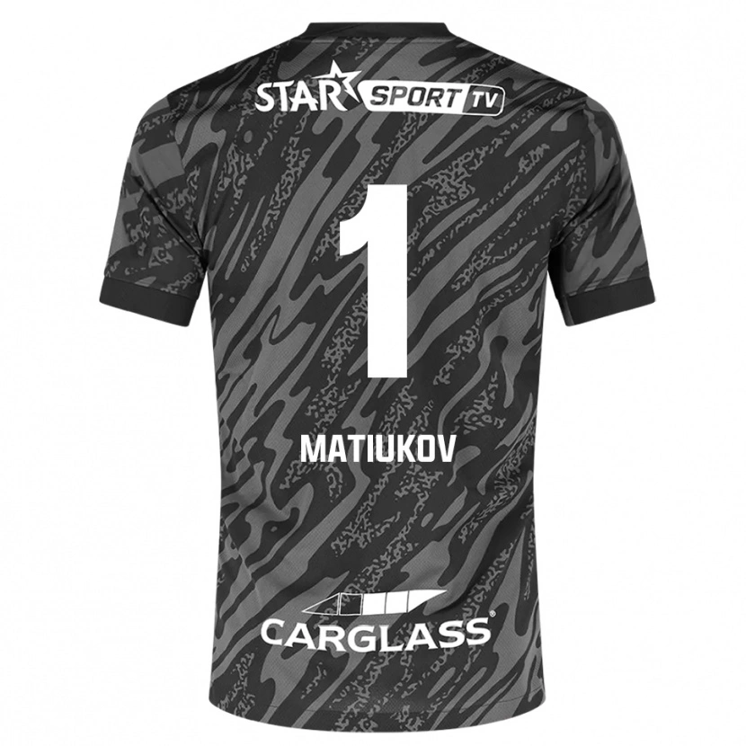 Danxen Herren Platon Matiukov #1 Trikot Dunkelgrau Schwarz Torwarttrikot 2025/26 Österreich