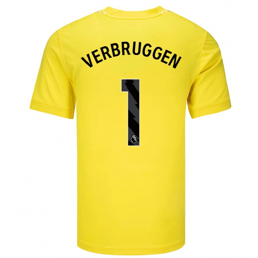 Danxen Herren Bart Verbruggen #1 Trikot Gelb Schwarz Torwarttrikot 2025/26 Österreich