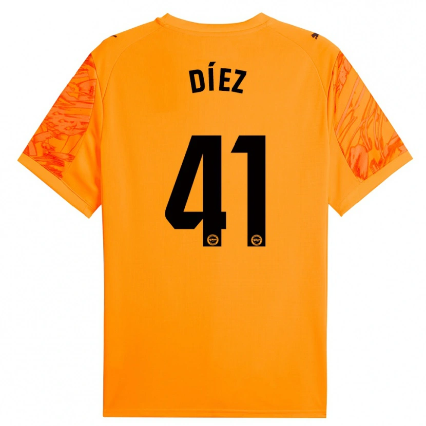 Danxen Herren Victor Díez #41 Trikot Orange Schwarz Torwarttrikot 2025/26 Österreich