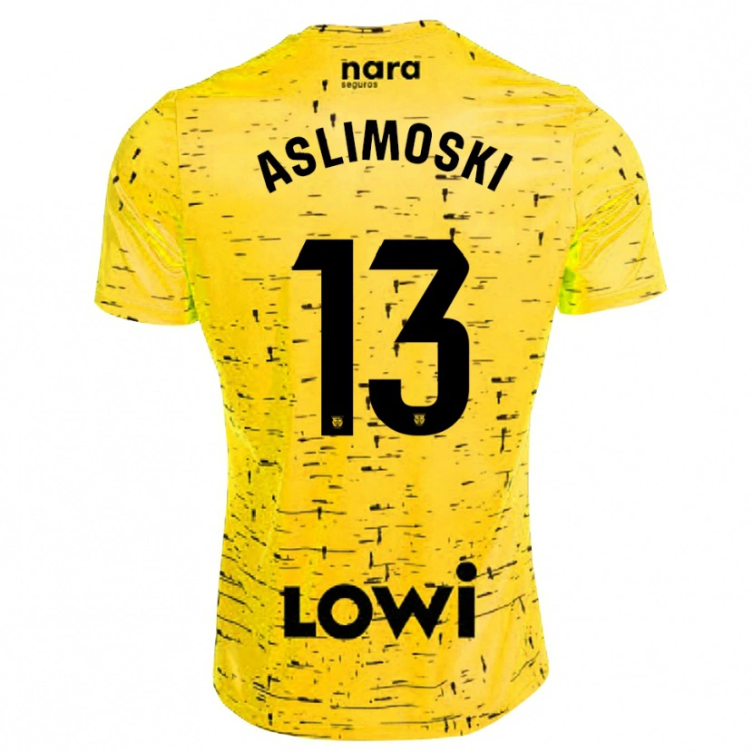 Danxen Herren Tomme Aslimoski #13 Trikot Gelb Schwarz Torwarttrikot 2025/26 Österreich