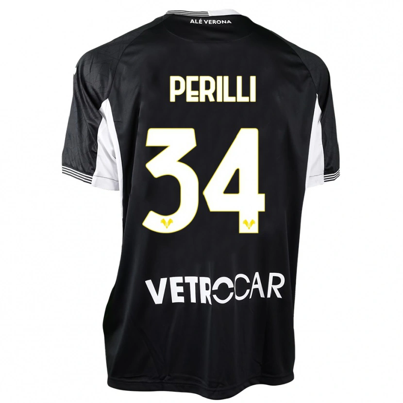 Danxen Herren Simone Perilli #34 Trikot Schwarz Weiß Torwarttrikot 2025/26 Österreich