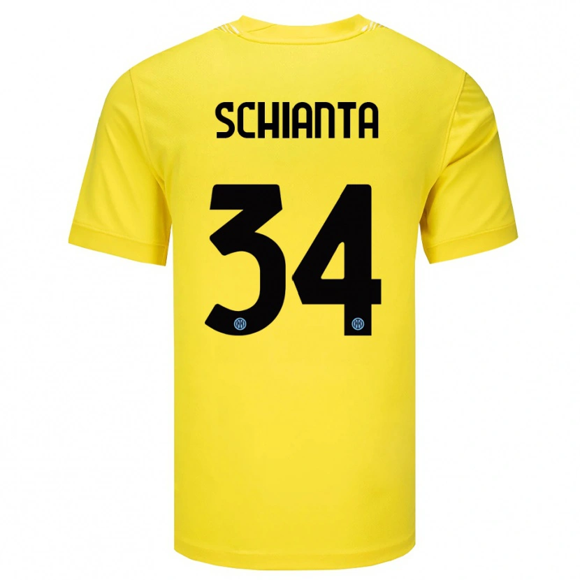 Danxen Herren Valentina Schianta #34 Trikot Hellgelb Schwarz Torwarttrikot 2025/26 Österreich