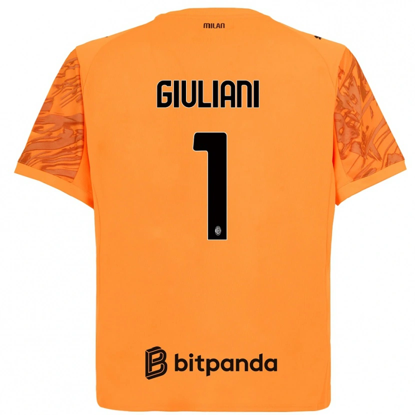 Danxen Herren Laura Giuliani #1 Trikot Orange Gelb Schwarz Torwarttrikot 2025/26 Österreich