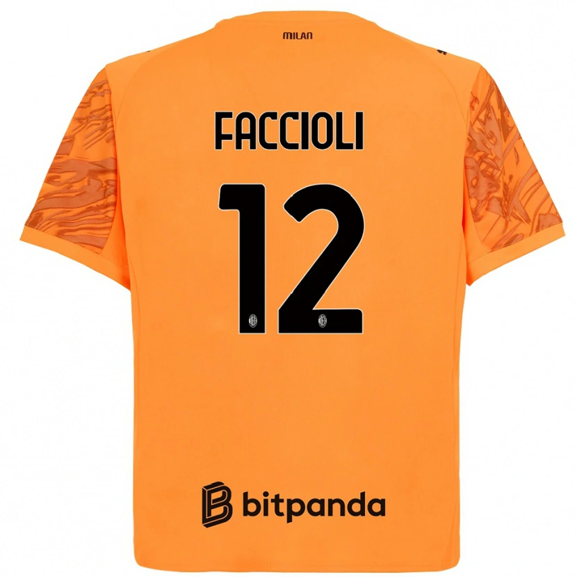 Danxen Herren Pietro Faccioli #12 Trikot Orange Gelb Schwarz Torwarttrikot 2025/26 Österreich