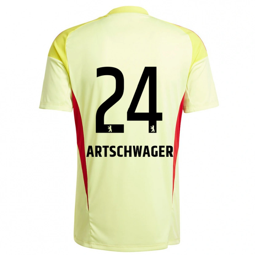 Danxen Herren Finn Artschwager #24 Trikot Hellgelb Schwarz Torwarttrikot 2025/26 Österreich