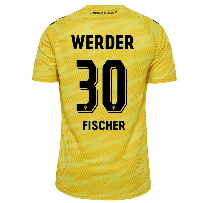 Danxen Herren Vanessa Fischer #30 Trikot Gelb Schwarz Torwarttrikot 2025/26 Österreich