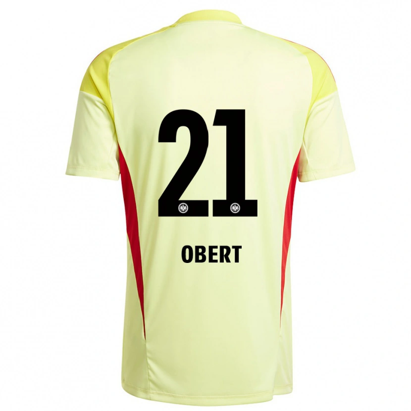 Danxen Herren Yuriy Obert #21 Trikot Hellgelb Schwarz Torwarttrikot 2025/26 Österreich
