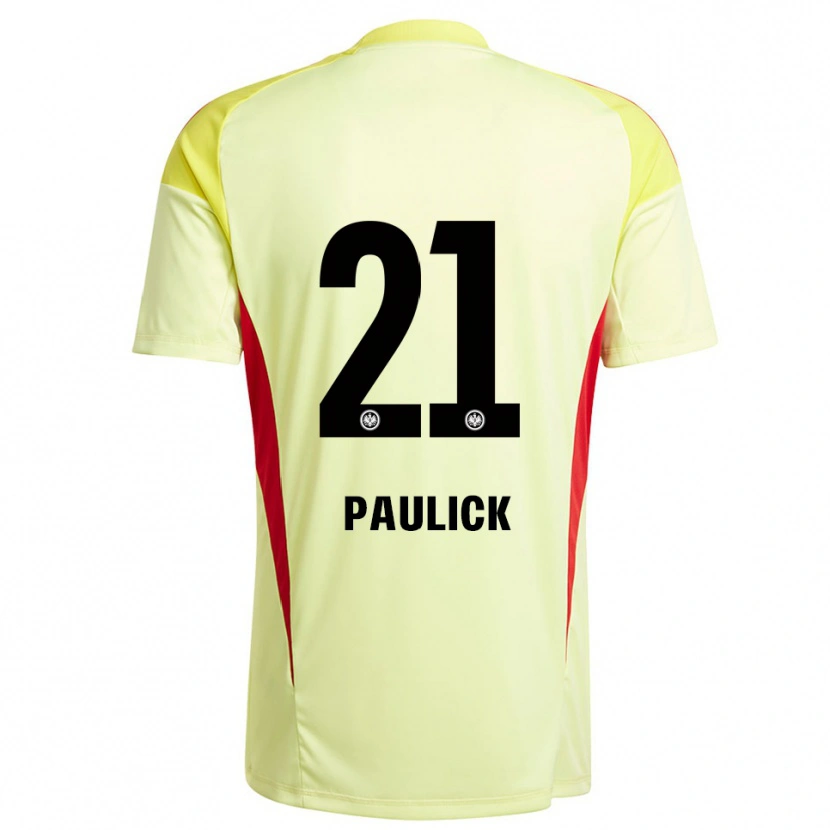 Danxen Herren Lea Paulick #21 Trikot Hellgelb Schwarz Torwarttrikot 2025/26 Österreich