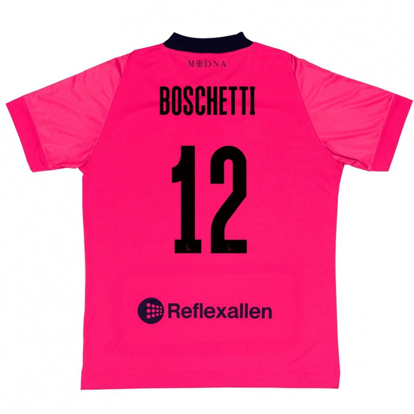 Danxen Herren Matteo Boschetti #12 Trikot Tiefrosa Schwarz Torwarttrikot 2025/26 Österreich