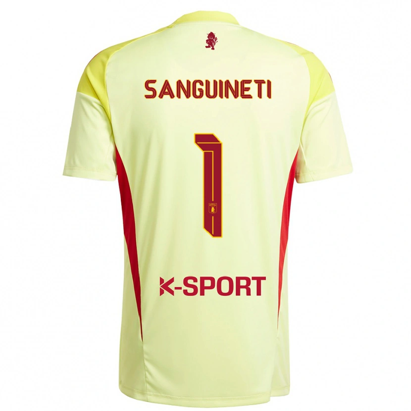 Danxen Herren Michele Sanguineti #1 Trikot Hellgelb Rot Torwarttrikot 2025/26 Österreich