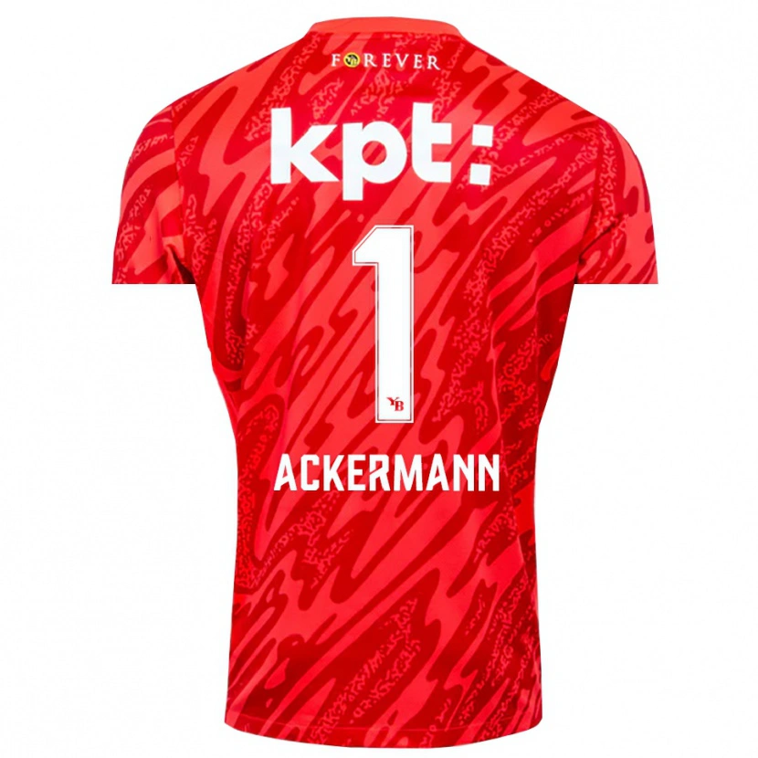 Danxen Herren Jara Ackermann #1 Trikot Rot Weiß Torwarttrikot 2025/26 Österreich