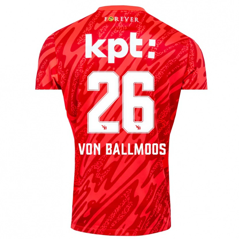 Danxen Herren David von Ballmoos #26 Trikot Rot Weiß Torwarttrikot 2025/26 Österreich