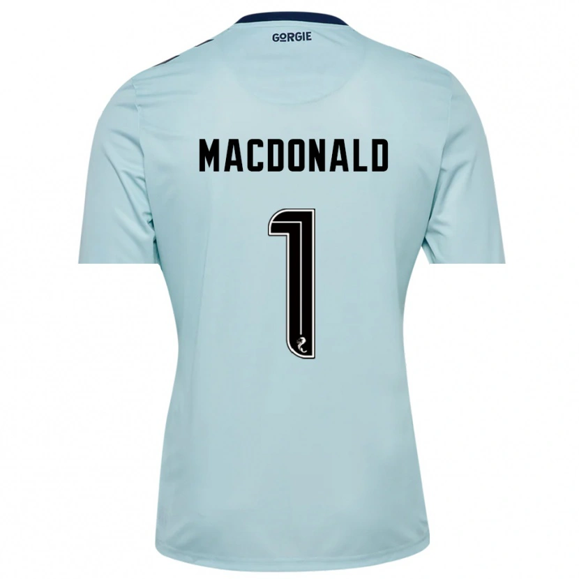Danxen Herren Jamie MacDonald #1 Trikot Hellblau Schwarz Torwarttrikot 2025/26 Österreich