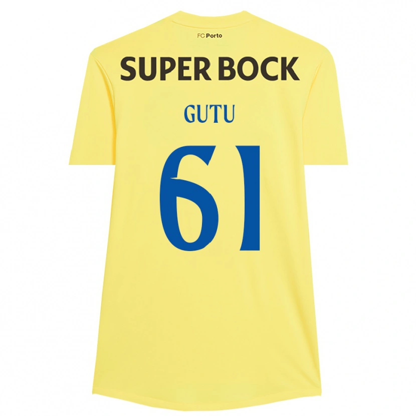 Danxen Herren Denis Gutu #61 Trikot Hellgelb Schwarz Torwarttrikot 2025/26 Österreich