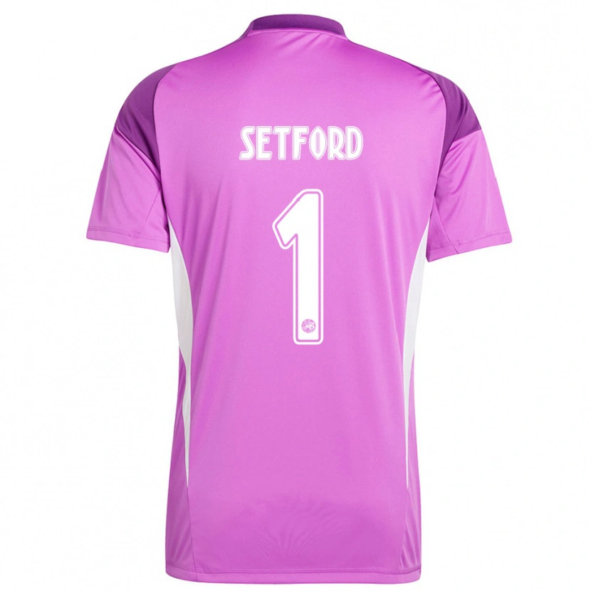Danxen Herren Charlie Setford #1 Trikot Hellviolett Weiß Torwarttrikot 2025/26 Österreich