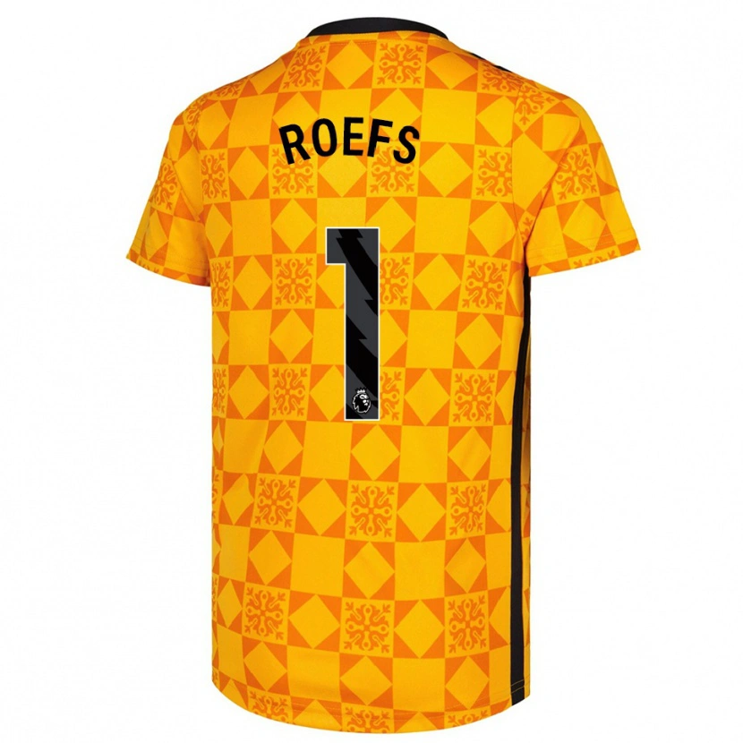 Danxen Herren Robin Roefs #1 Trikot Gelb Schwarz Torwarttrikot 2025/26 Österreich