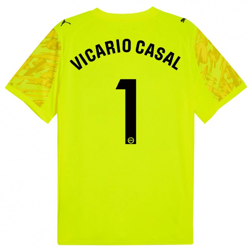 Danxen Herren Jimena Vicario Casal #1 Trikot Gelb Schwarz Torwarttrikot 2025/26 Österreich
