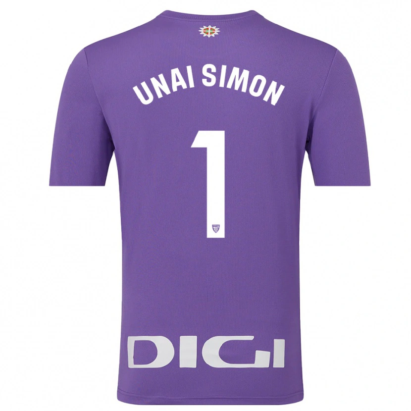 Danxen Herren Unai Simón #1 Trikot Violett Weiß Torwarttrikot 2025/26 Österreich