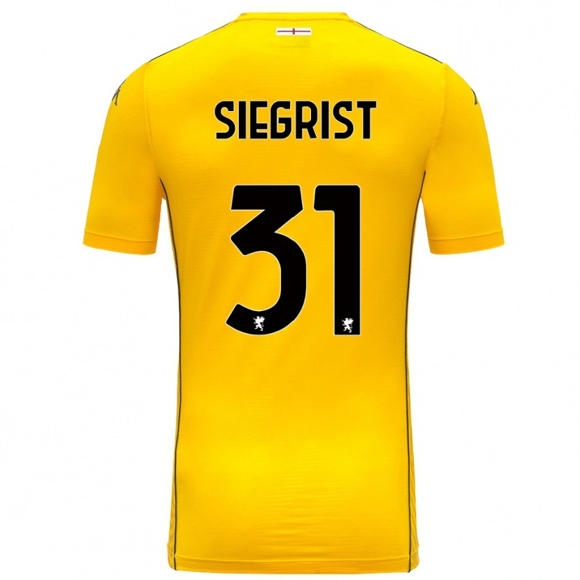 Danxen Herren Benjamin Siegrist #31 Trikot Dunkelgelb Schwarz Torwarttrikot 2025/26 Österreich
