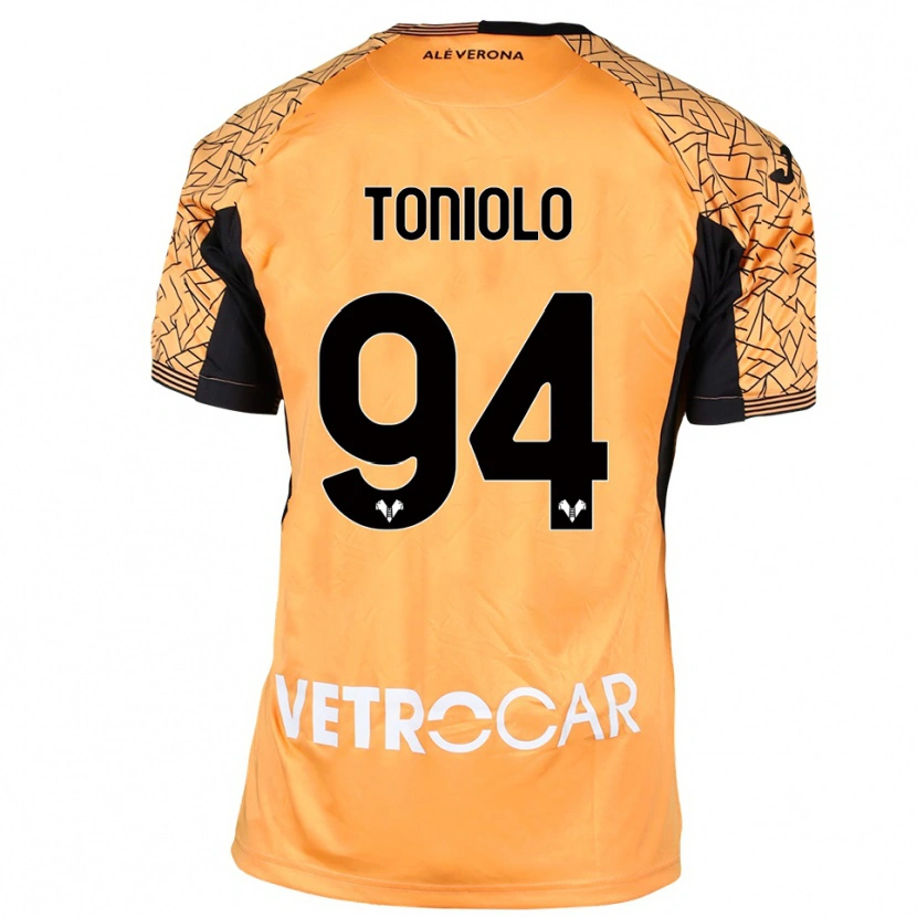 Danxen Herren Giacomo Toniolo #94 Trikot Orange Schwarz Weiß Torwarttrikot 2025/26 Österreich