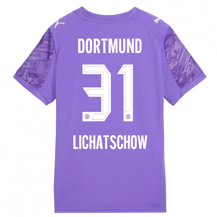 Danxen Herren Deniese Lichatschow #31 Trikot Flieder Weiß Torwarttrikot 2025/26 Österreich