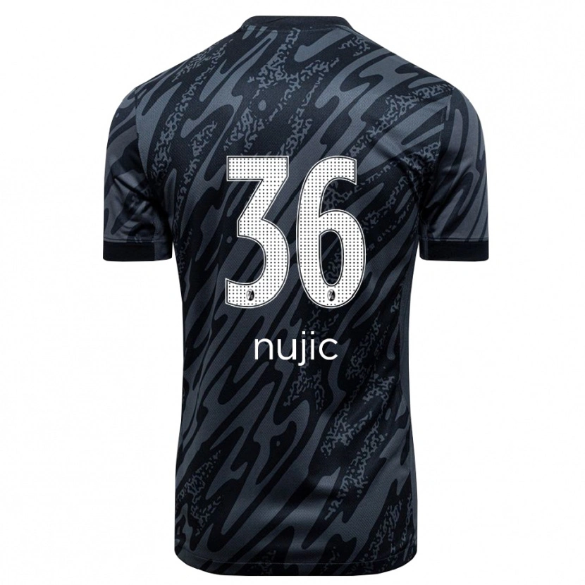 Danxen Herren Luka Nujic #36 Trikot Schwarz Weiß Torwarttrikot 2025/26 Österreich