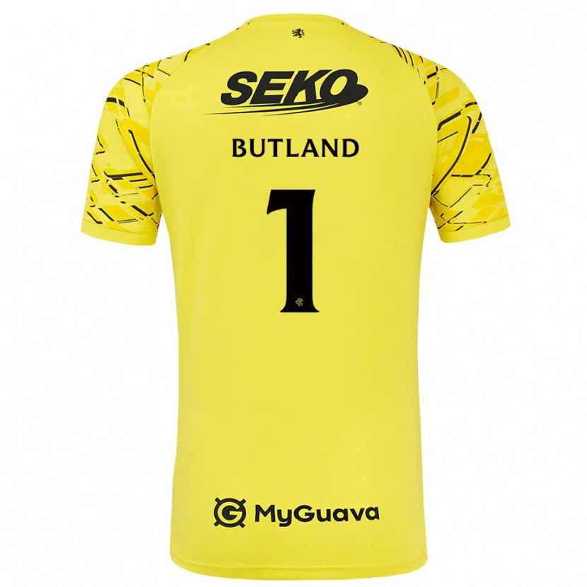 Danxen Damen Jack Butland #1 Trikot Gelb Schwarz Torwarttrikot 2025/26 Österreich