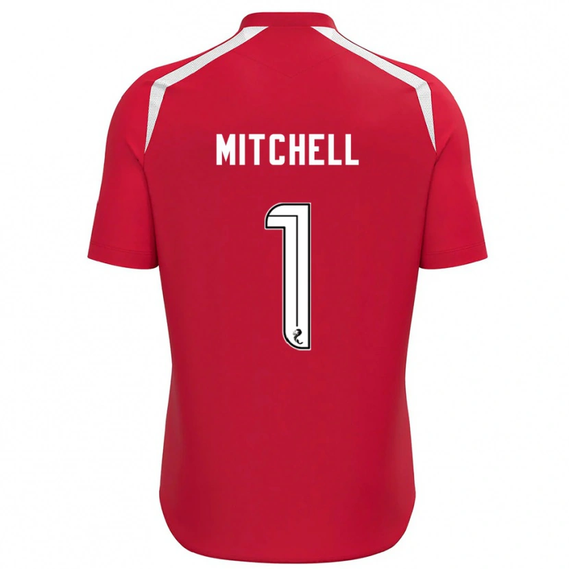 Danxen Damen Ellie Mitchell #1 Trikot Rot Weiß Torwarttrikot 2025/26 Österreich