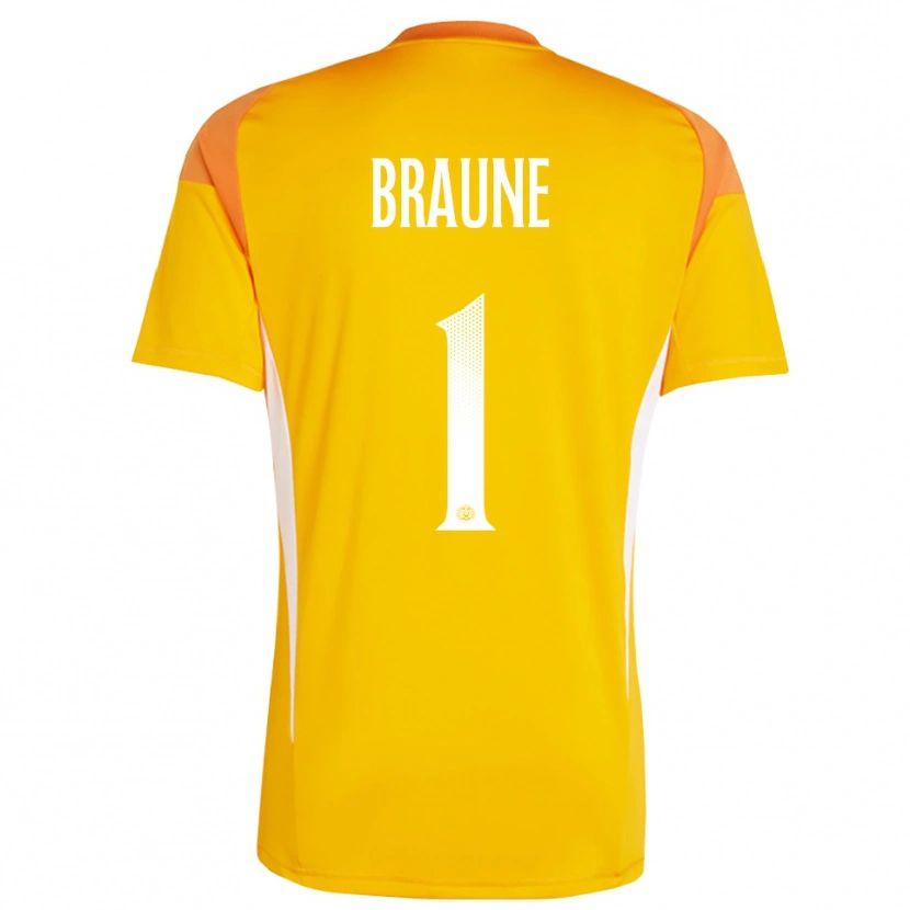 Danxen Damen Maximilian Braune #1 Trikot Orange Weiß Torwarttrikot 2025/26 Österreich