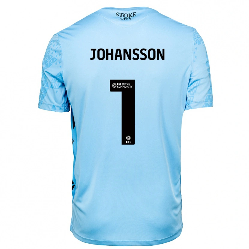 Danxen Damen Viktor Johansson #1 Trikot Himmelblau Schwarz Torwarttrikot 2025/26 Österreich