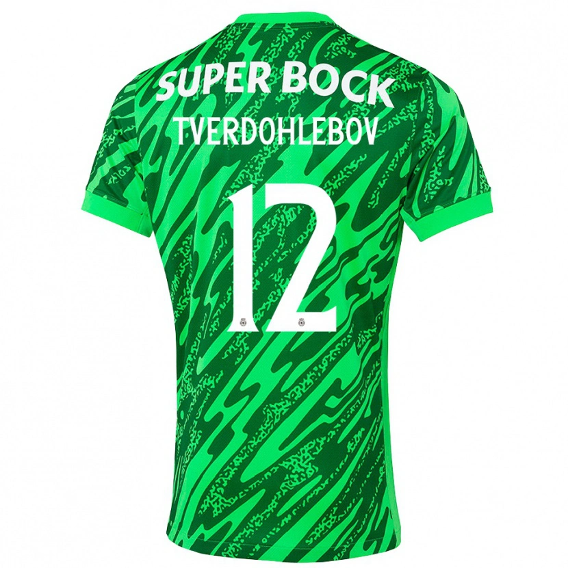 Danxen Damen Alex Tverdohlebov #12 Trikot Grün Weiß Torwarttrikot 2025/26 Österreich