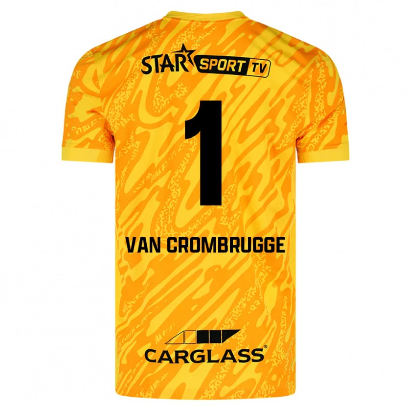 Danxen Damen Hendrik Van Crombrugge #1 Trikot Orange Gelb Schwarz Torwarttrikot 2025/26 Österreich