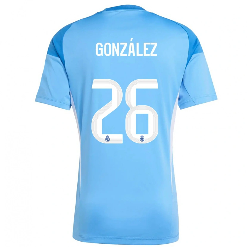 Danxen Damen Fran González #26 Trikot Himmelblau Weiß Torwarttrikot 2025/26 Österreich