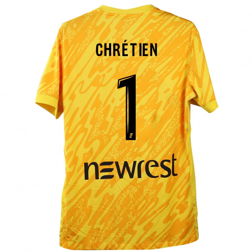Danxen Damen Jean-Pierre Chrétien #1 Trikot Gelb Schwarz Torwarttrikot 2025/26 Österreich