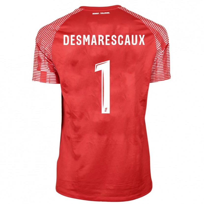 Danxen Damen Émile Desmarescaux #1 Trikot Rot Weiß Torwarttrikot 2025/26 Österreich