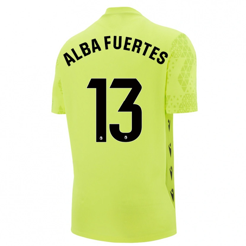 Danxen Damen Alba Fuertes #13 Trikot Gelbgrün Schwarz Torwarttrikot 2025/26 Österreich