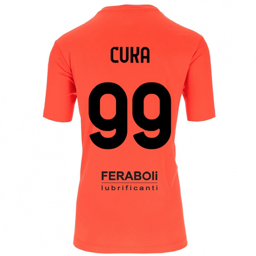 Danxen Damen Samuel Cuka #99 Trikot Orange Rot Schwarz Torwarttrikot 2025/26 Österreich