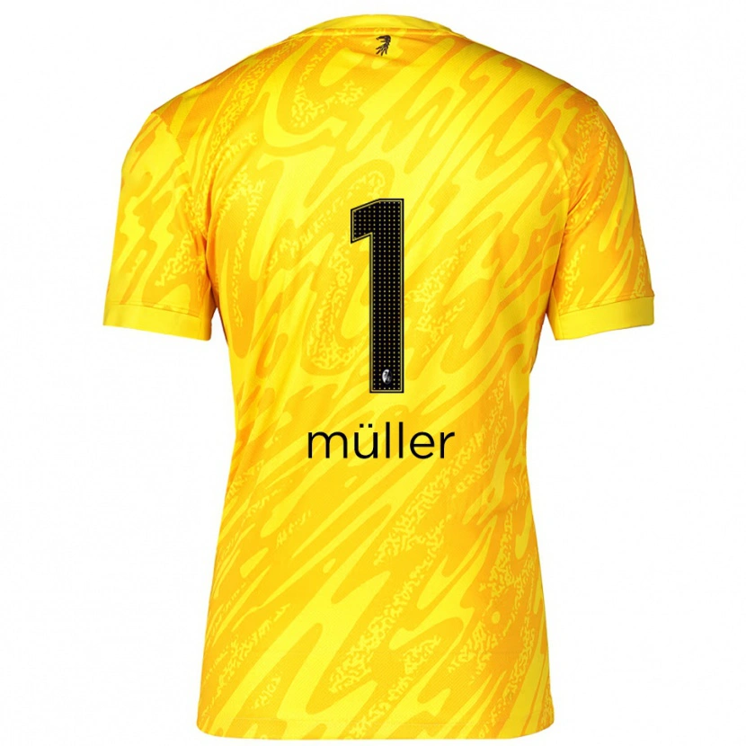 Danxen Damen Philipp Müller #1 Trikot Gelb Schwarz Torwarttrikot 2025/26 Österreich