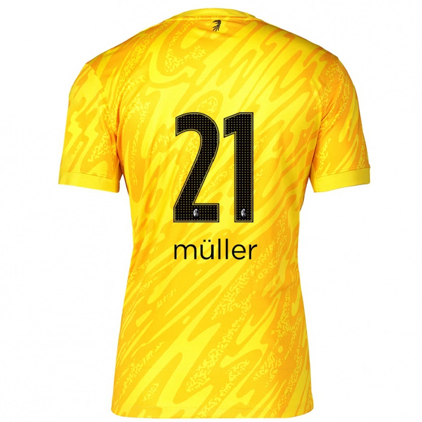 Danxen Damen Florian Müller #21 Trikot Gelb Schwarz Torwarttrikot 2025/26 Österreich