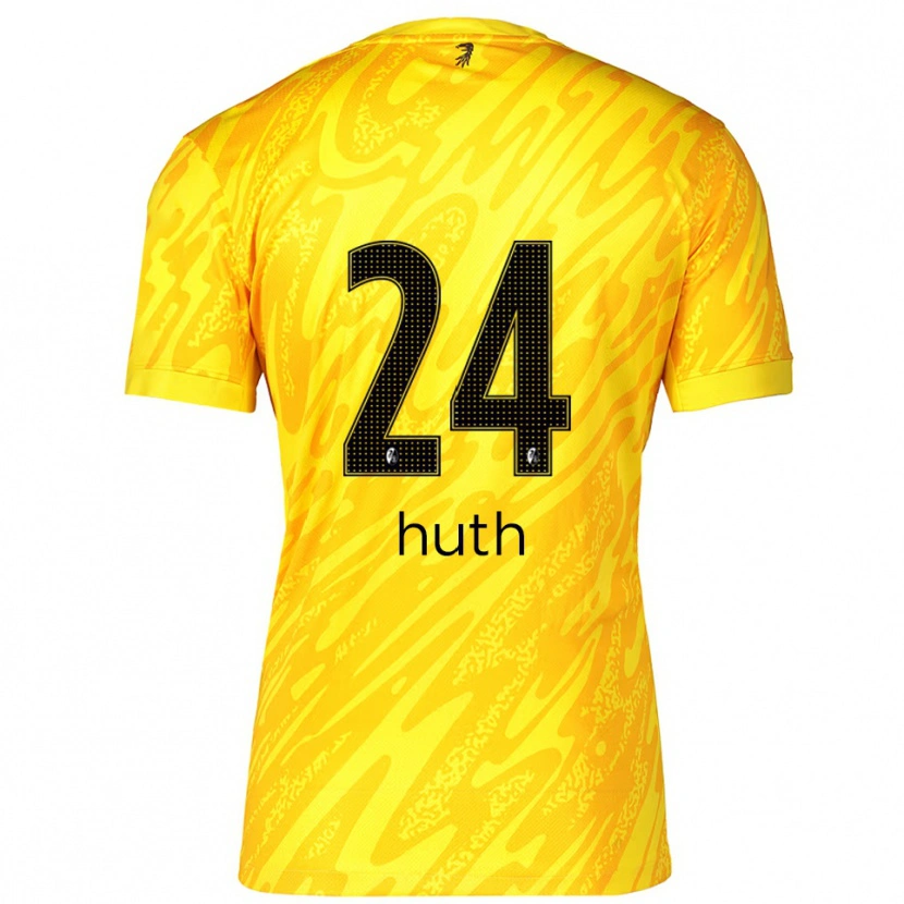 Danxen Damen Jannik Huth #24 Trikot Gelb Schwarz Torwarttrikot 2025/26 Österreich